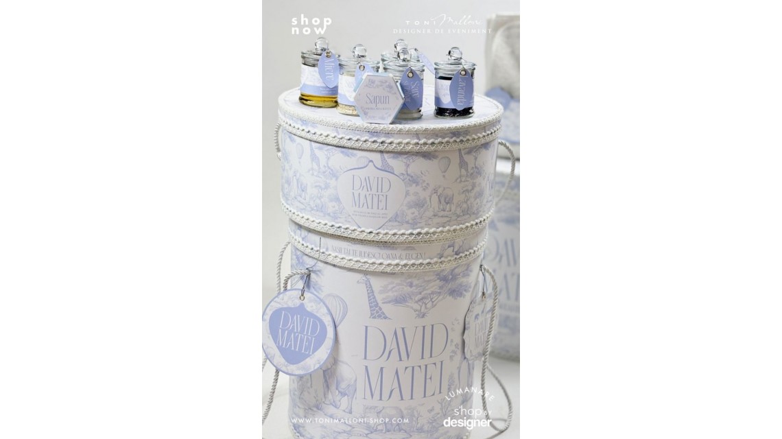 Set prima băiță după botez Safari Blue Jungle Ritualul blând al apei pentru băieți 2